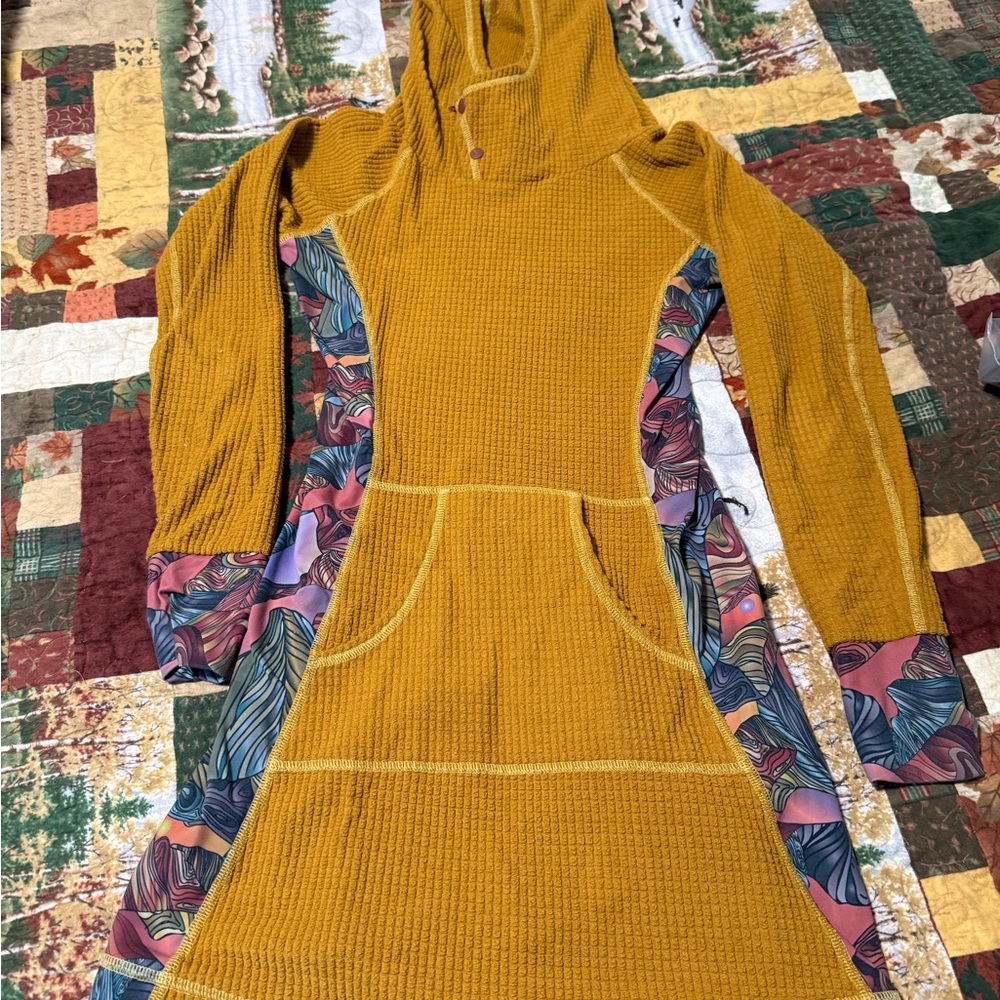Mustard Long Sleeve Women Dress